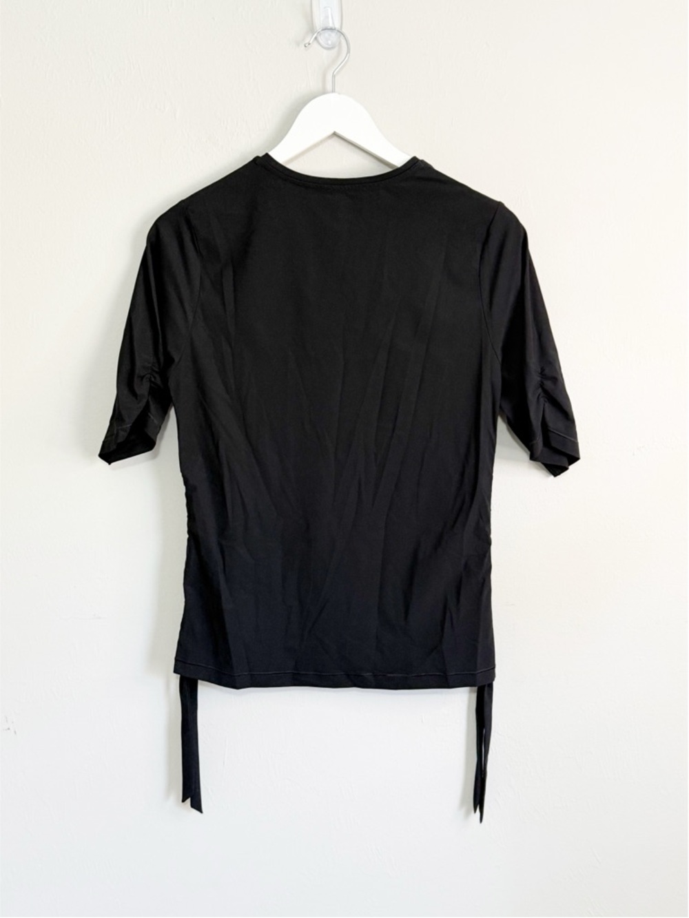 ATHLETA Women’s Black Short Sleeve Ruched Side Rashguard UV Protection Size L - Picture 5 of 6